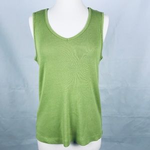 Chico's | Spring Green V-Neck Tank Top
